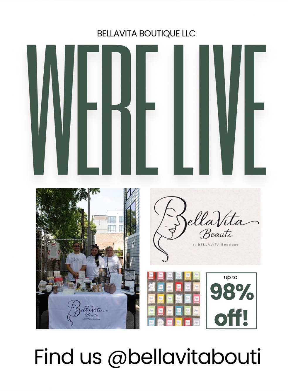 ✨BELLAVITA IS LIVE✨ COME JOIN US! ✨LIVE SHOW FLYER ✨ - Picture 1 of 8